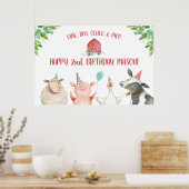 ファームオールドマクドナルド納屋周囲の庭レッドアニマルズへようこそ ポスター (キッチン)