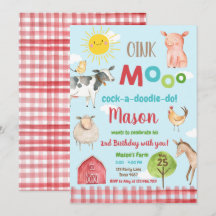 ファームオールドマクドナルド納屋周囲の庭レッドアニマルズパーティー