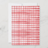 ファームオールドマクドナルド納屋周囲の庭レッドボーイアニマルズパーティー 招待状 (裏面)