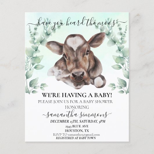 ファームカウカーフベビーシャワーユーカリ (正面)