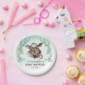 ファームカウカーフベビーシャワーユーカリ ペーパープレート (パーティー)