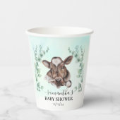 ファームカウカーフベビーシャワーユーカリ 紙コップ (正面)