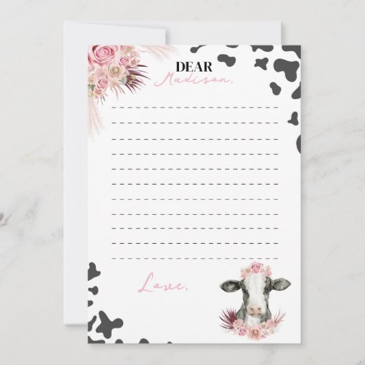 ファームカウタイムカプセルノートメッセージカード サンキューカード (正面)