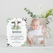 ファームカウファースト誕生日フォト招待状 サンキューカード (スタンド正面)