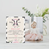 ファームカウファースト誕生日フォト招待状 サンキューカード (スタンド正面)