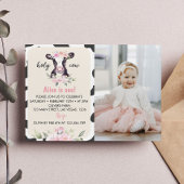 ファームカウファースト誕生日フォト招待状 サンキューカード