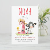 ファームカウファースト誕生日招待状 招待状 (スタンド正面)