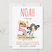 ファームカウフィフス誕生日招待状 招待状 (正面)