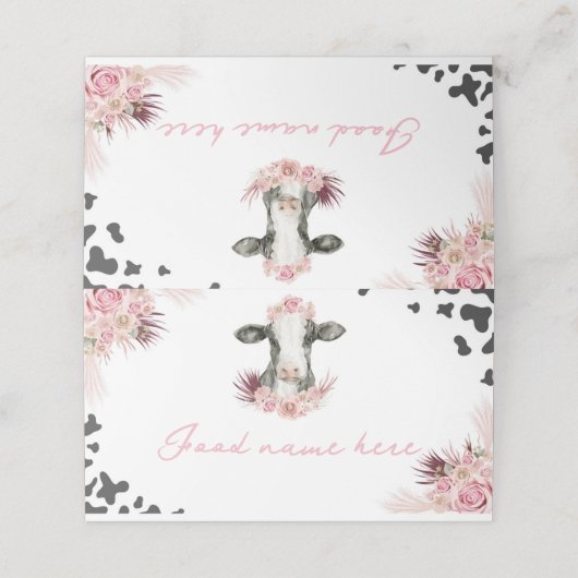 ファームカウー誕生日座席表 プレイスカード (外部開封)