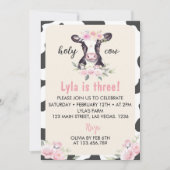 ファームカウー誕生日招待状 招待状 (正面)