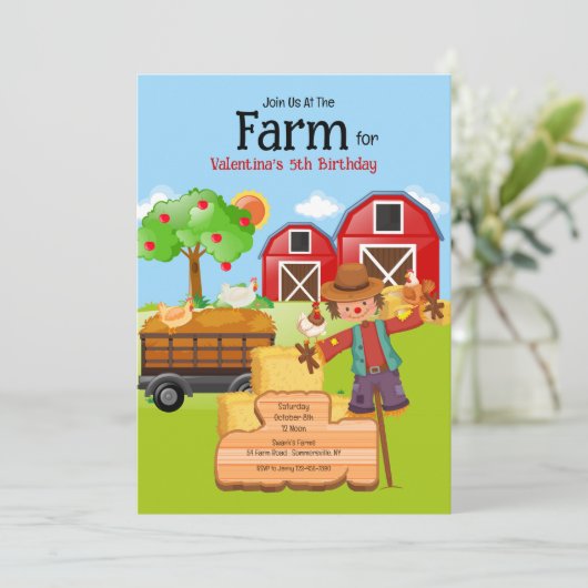 ファームカクレクロウ誕生日 招待状 (スタンド正面)