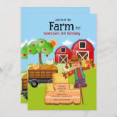 ファームカクレクロウ誕生日 招待状 (正面/裏面)