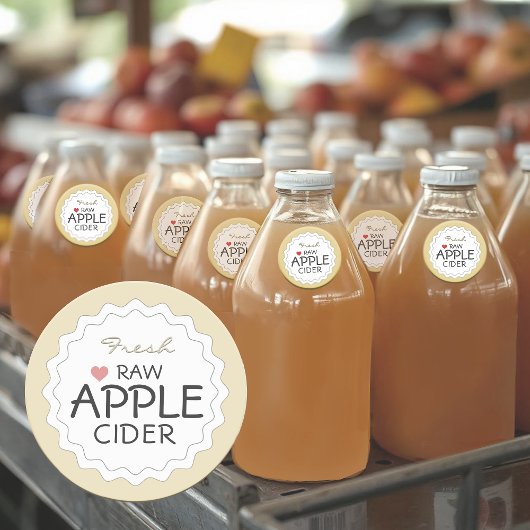 ファームカスタマイズスタイル自家製アップルバターラベル ラウンドシール