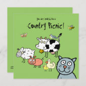 ファームカファンキーントリーピクニック招待状 招待状 (正面/裏面)