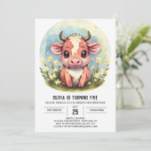 ファームカワイコモダンウ誕生日 招待状 (スタンド正面)