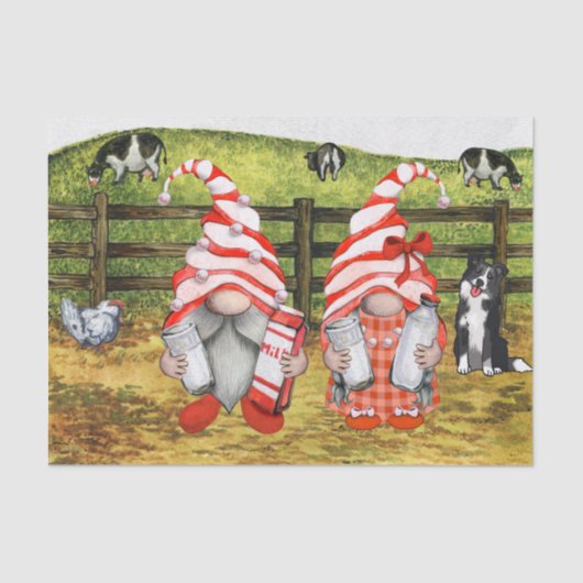 ファームカントリーカウミルキング格言風景 薄葉紙 (正面)