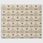 ファームカントリークリスマスカスタム ラッピングペーパー (フラット)