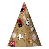 ファームカントリーパターン紙帽子 パーティーハット (裏面)