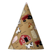 ファームカントリーパターン紙帽子 パーティーハット (左)