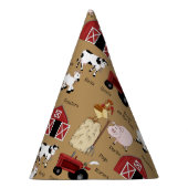 ファームカントリーパターン紙帽子 パーティーハット (右)