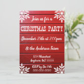 ファームカントリー素朴ファームハウスクリスマスデイディナー 招待状 (スタンド正面)