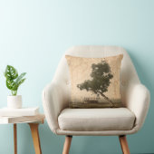 ファームカントリー素朴ヴィンテージアンティークベージュツリー クッション (椅子)