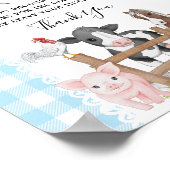 ファームカントリー赤ちゃんシャワーおむつラッフルサイン ポスター (角)