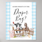 ファームカントリー赤ちゃんシャワー推測バッグの何が ポスター (正面)