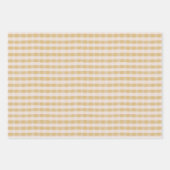 ファームガチョウの花素朴イエローギンガム ラッピングペーパーシート (正面2)