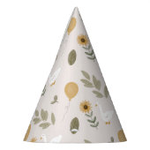 ファームガチョウひまわり黄色バルーン パーティーハット (左)