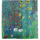 ファームガーデンウィズサンフラワーズグスタフクリムト シャワーカーテン (正面)