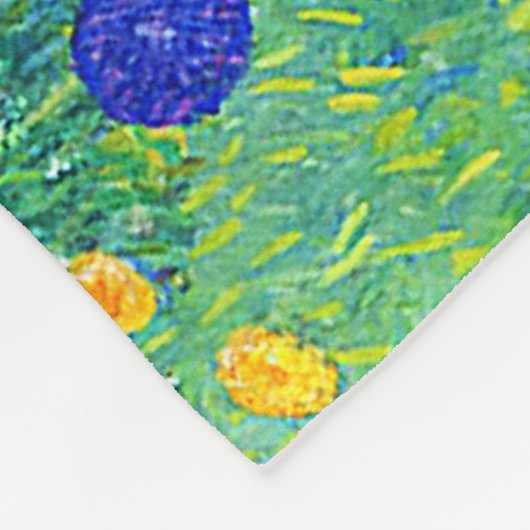 ファームガーデンウィズサンフラワーズグスタフクリムト フリースブランケット (角)