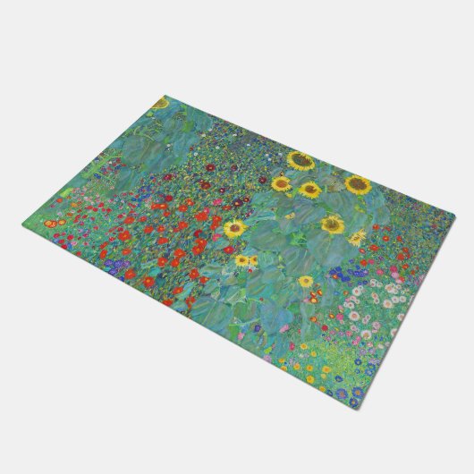 ファームガーデンウィズサンフラワーズバイグスタフクリムト ドアマット (アングル)