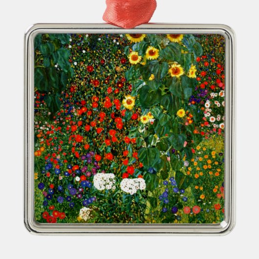 ファームガーデンウィズサンフラワーズバイグスタフクリムト  メタルオーナメント (正面)