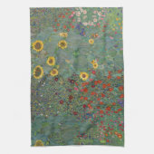 ファームガーデンサンフラワーズバイグスタフ絵画クリムト キッチンタオル (縦)