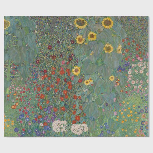 ファームガーデンサンフラワーズバイグスタフ絵画クリムト ラッピングペーパー (フラット)