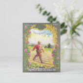 ファームガーデンシードヴィンテージイラストレーション葉書 ポストカード (スタンド正面)