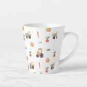 ファームガーデン水彩おもしろいパターン カフェラテマグ (右)