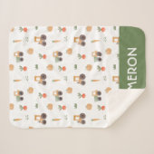 ファームガーデン水彩おもしろいパターン シェルパブランケット (正面(横))