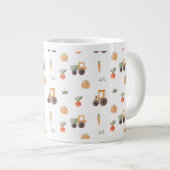 ファームガーデン水彩おもしろいパターン ジャンボコーヒーマグカップ (正面右)