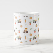 ファームガーデン水彩おもしろいパターン ジャンボコーヒーマグカップ (正面)