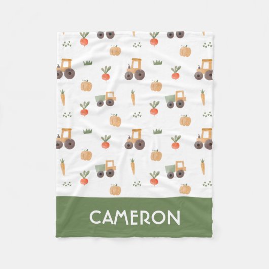 ファームガーデン水彩おもしろいパターン フリースブランケット (正面)