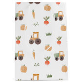 ファームガーデン水彩おもしろいパターン ミディアムペーパーバッグ (正面)