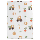 ファームガーデン水彩おもしろいパターン ミディアムペーパーバッグ (裏面)