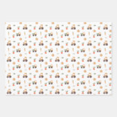 ファームガーデン水彩おもしろいパターン ラッピングペーパーシート (正面3)