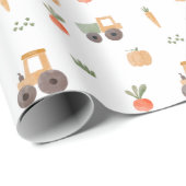 ファームガーデン水彩おもしろいパターン ラッピングペーパー (ロールコーナー)