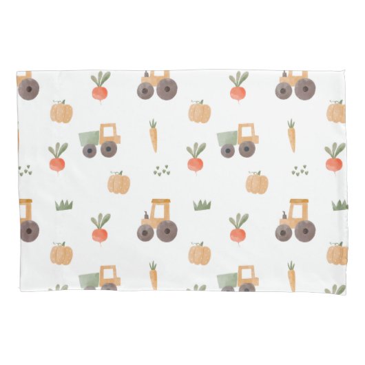 ファームガーデン水彩おもしろいパターン 枕カバー (正面)