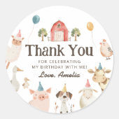 ファームガール誕生日シール ラウンドシール (正面)