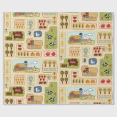 ファームキッズベビーファームアニマルズ農業カトリンレッグ ラッピングペーパー (フラット)