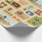 ファームキッズベビーファームアニマルズ農業カトリンレッグ ラッピングペーパー (角)